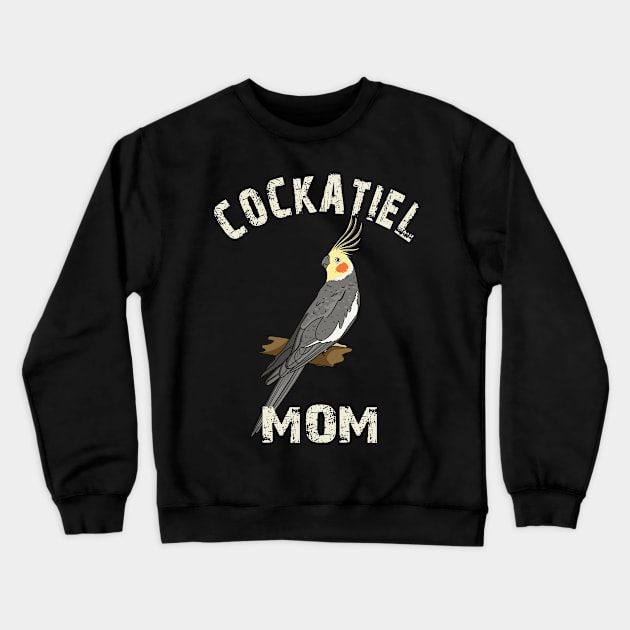 Cockatiel Mom Crewneck Sweatshirt by LetsBeginDesigns